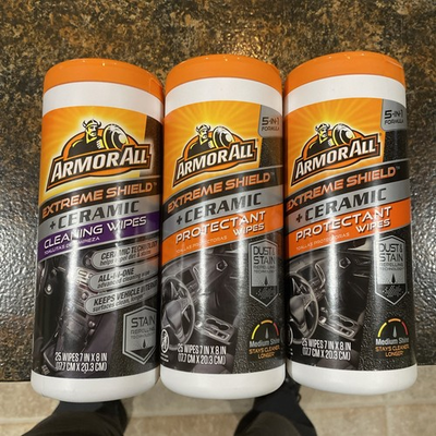 #ad Armor All Extreme Shield Ceramic Protectant Wipes And Cleaner Wipes Bundle $33.99
