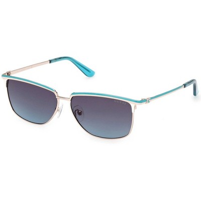 Guess Women's Sunglasses Blue/Other Metal Rectangular Shape Frame GU00133 5692W