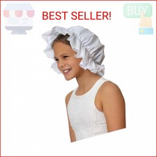 Skeleteen White Mob Cap Accessory - Grandma Night Bonnet Colonial Costume Nightc