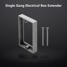 Single Gang Electrical Box Extender, Gray, 1 Pack ABS extender fits old an...