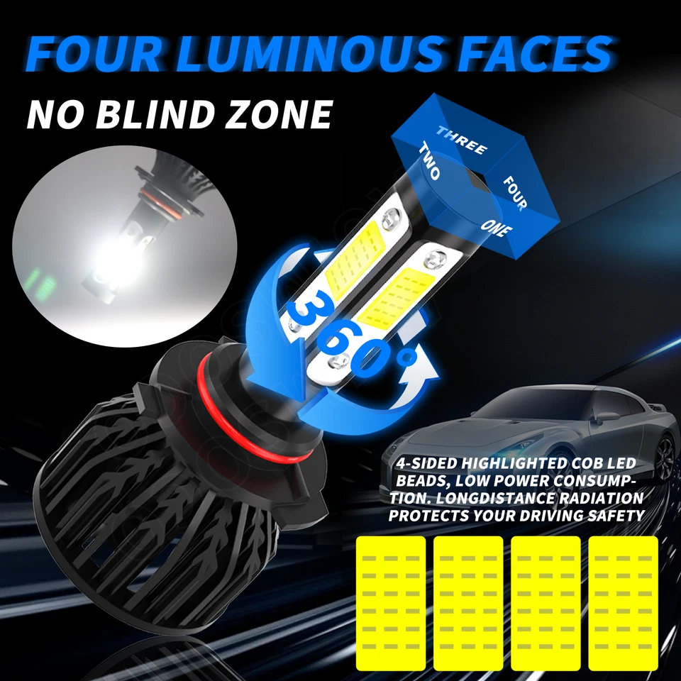 Faros LED blancos de xenón bombillas de haz alto bajo para Lincoln LS 2003 2004 2005 2006 Foto 4 de 4