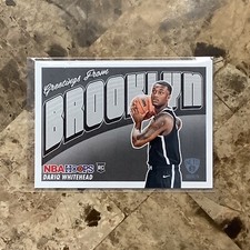 2023-24 Panini Hoops Dariq Whitehead #17 RC Greetings From Brooklyn B-8