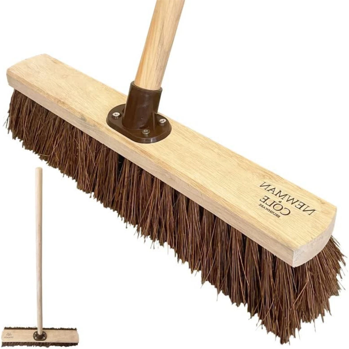 Outdoor Broom with Handle Heavy Duty Large Garden Yard Brush 18 Stiff  Sweeper