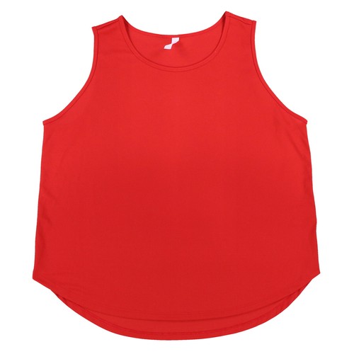 Ideology Women's Plus Size T-Shirt Mesh Tank Top Gym Workout Tee Red 2X New