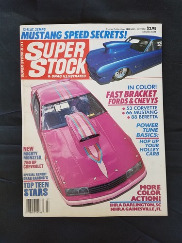 Super Stock Julio 1988 - 1953 Corvette - Mustang 1966 - Chevrolet Beretta 1988 - Imagen 1 de 2