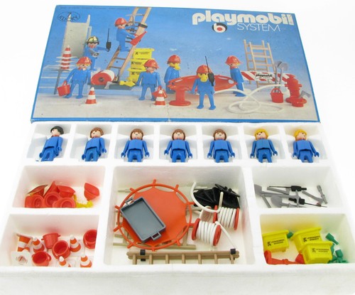 PLAYMOBIL 3403 Feuerwehr Set in OVP 1976 7 KLICKY Box für Feuerwehrmann Zubehör - Bild 7 von 11