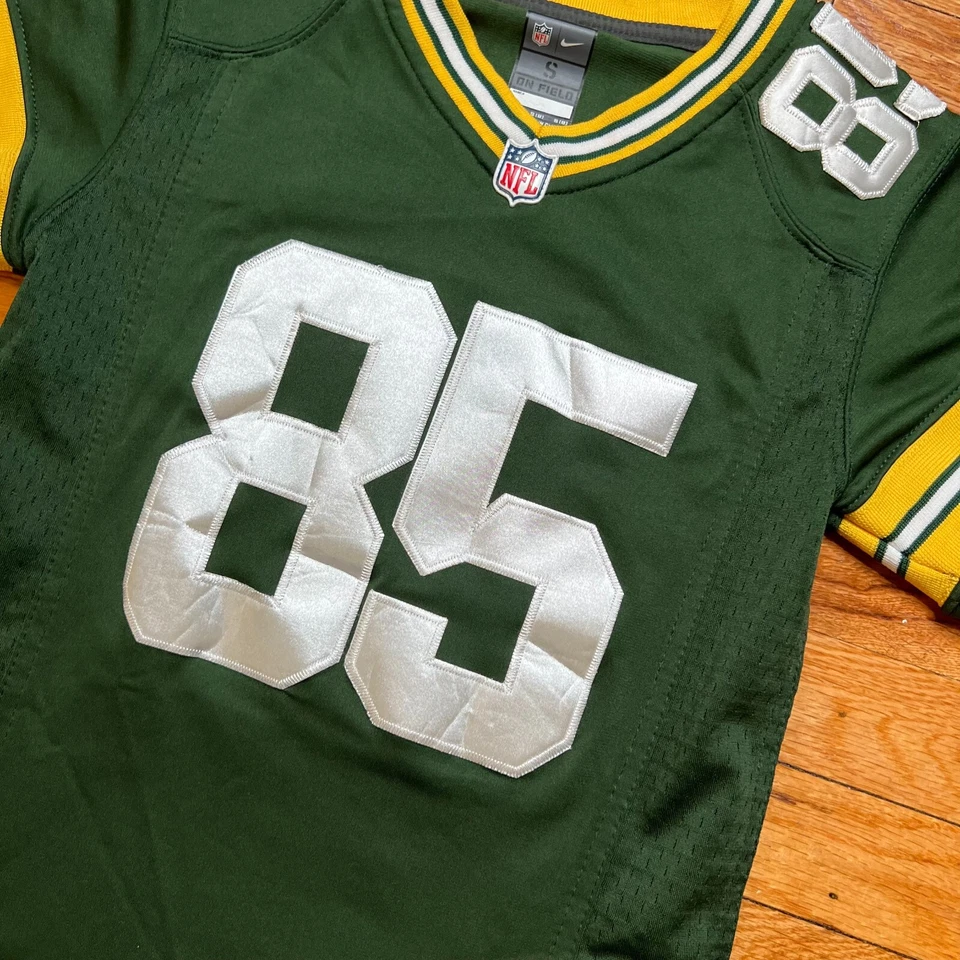 Green Bay Packers NFL Jersey Jennings #85 Boys Size S/8 - Nike On Field Official - Image 4 of 4