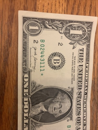 Series 2017 A US One Dollar Bill Star Note $1 NYC Federal Reserve Note✯ Low # - Picture 2 of 5