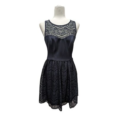 lace tea length mother of the bride dresses A-Line Midi Chiffon Elegant Mother of Bride Dresses COCOMELODY CM0265, Purple Dusk main image 1