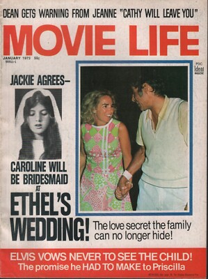 Movie Life January 1973 Jackie Kennedy Ethel Caroline Elvis Presley 061919AME