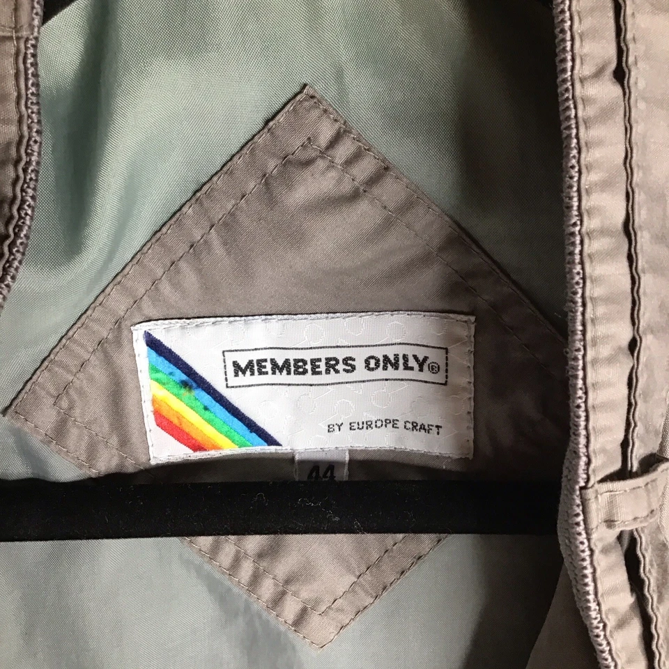 Chaqueta Bomber Gris Artesanal Members Only By Europe Talla 44 De Colección Foto 3 de 4