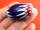 ANTIQUE MURANO ART GLASS BEAD NATIVE AMERICAN TRADE INDIAN RARE VENETIAN 2" inch — photo 9