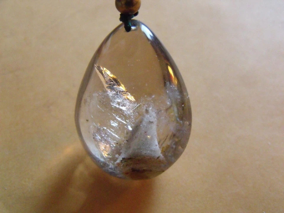125 g Natural Silver Rutilated Quartz Titanium Crystal Men And women Pendant - Image 2 of 4