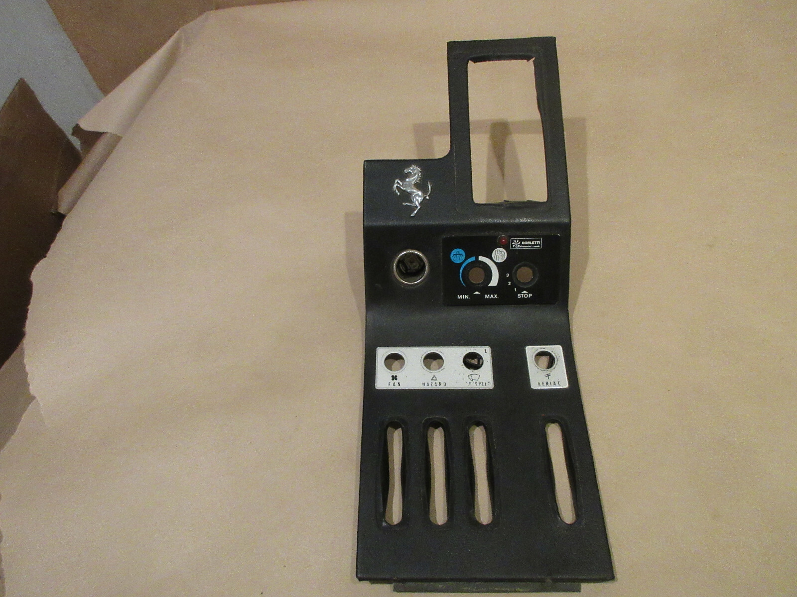 Ferrari 308 Heater Console Top Panel / Switch Plate  P/N 60037306