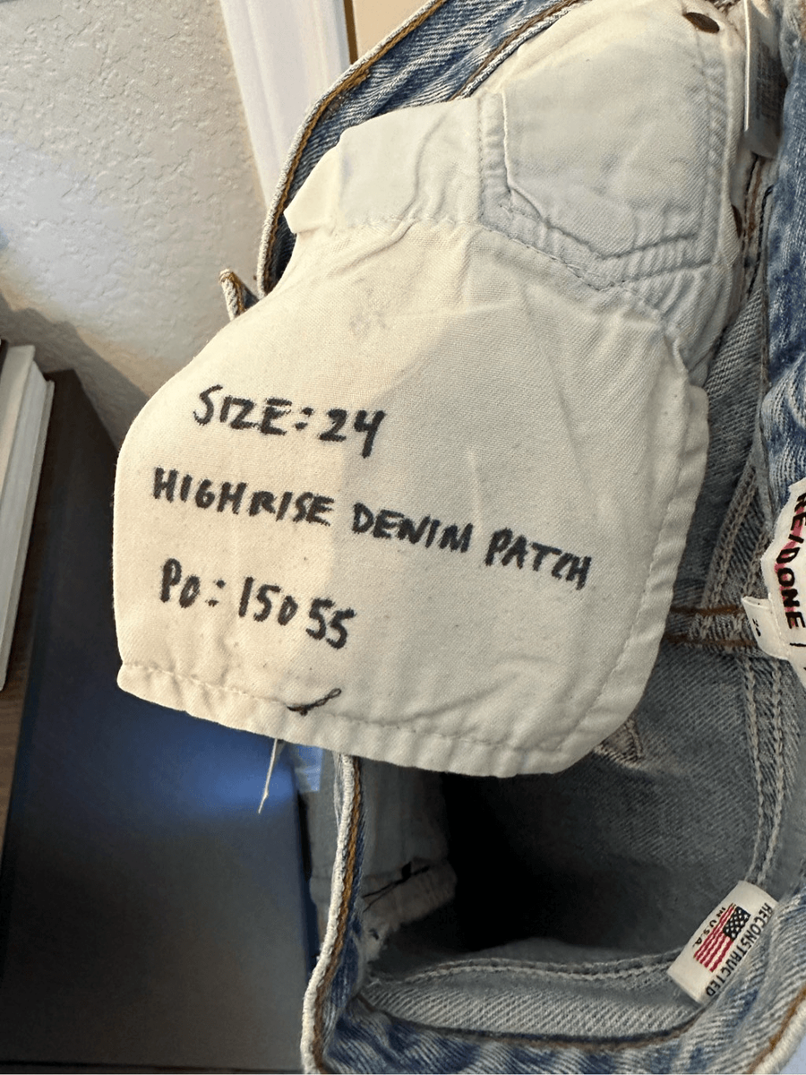 NWT Levi's x Re/Done High Rise Denim Patch Button Fly Straight Leg