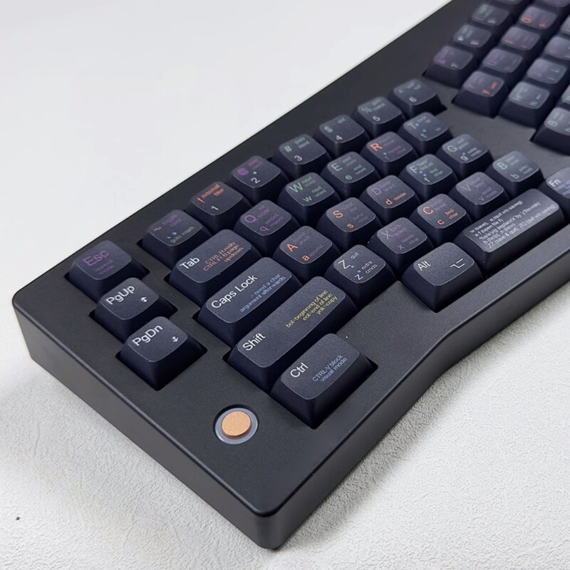 Mechanical Keyboard XDA Profile Sublimated Keycaps 128Pcs Black for Programmers and Typists