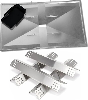 Adjustable Grease Tray (24''-27'') & 4-Pack Heat Plate 14 9/16, Nexgrill 4 Burner