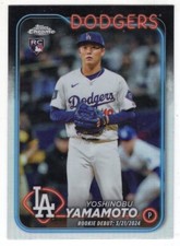 2024 Topps Chrome Update USC108 Yoshinobu Yamamoto Rookie Debut Refractor