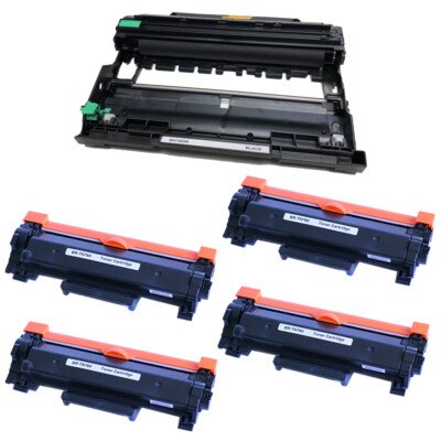 4PK TN760+1PK DR730 For Brother DCP-L2550DW HL-L2350DW HL-L2370DW