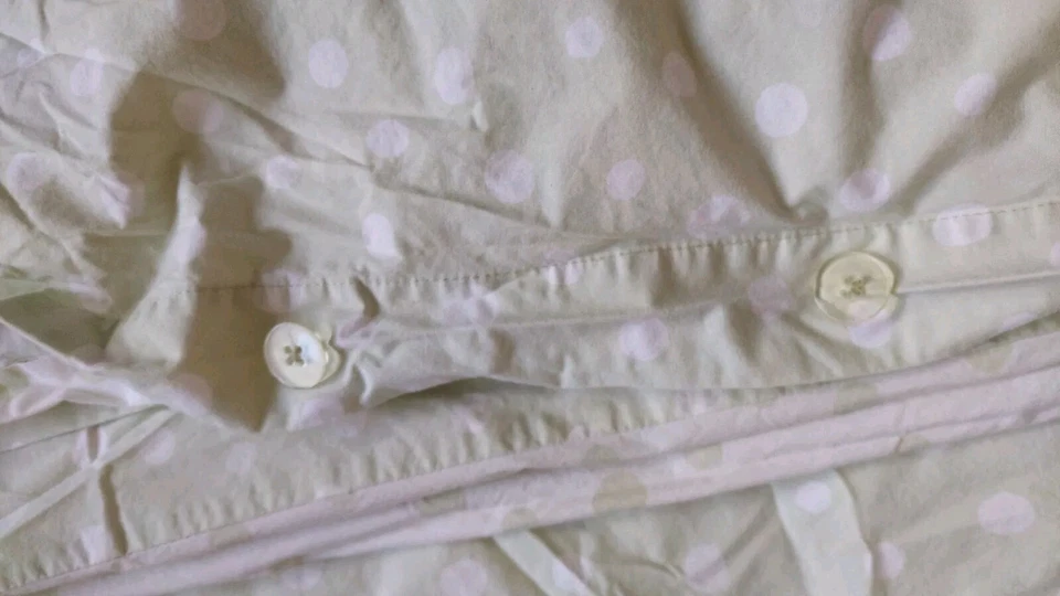 Пододеяльник детский Pottery Barn зеленый белый в горошек двусторонний полный/королевский 84x85"" - Изображение 2 из 4