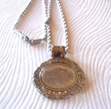 Vintage 1970's Harley Davidson Silver Tone Bar Shield Necklace by Best