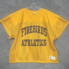 VTG Russell Athletic Football Mesh Jersey Men's XL Yellow Firebird Athletics