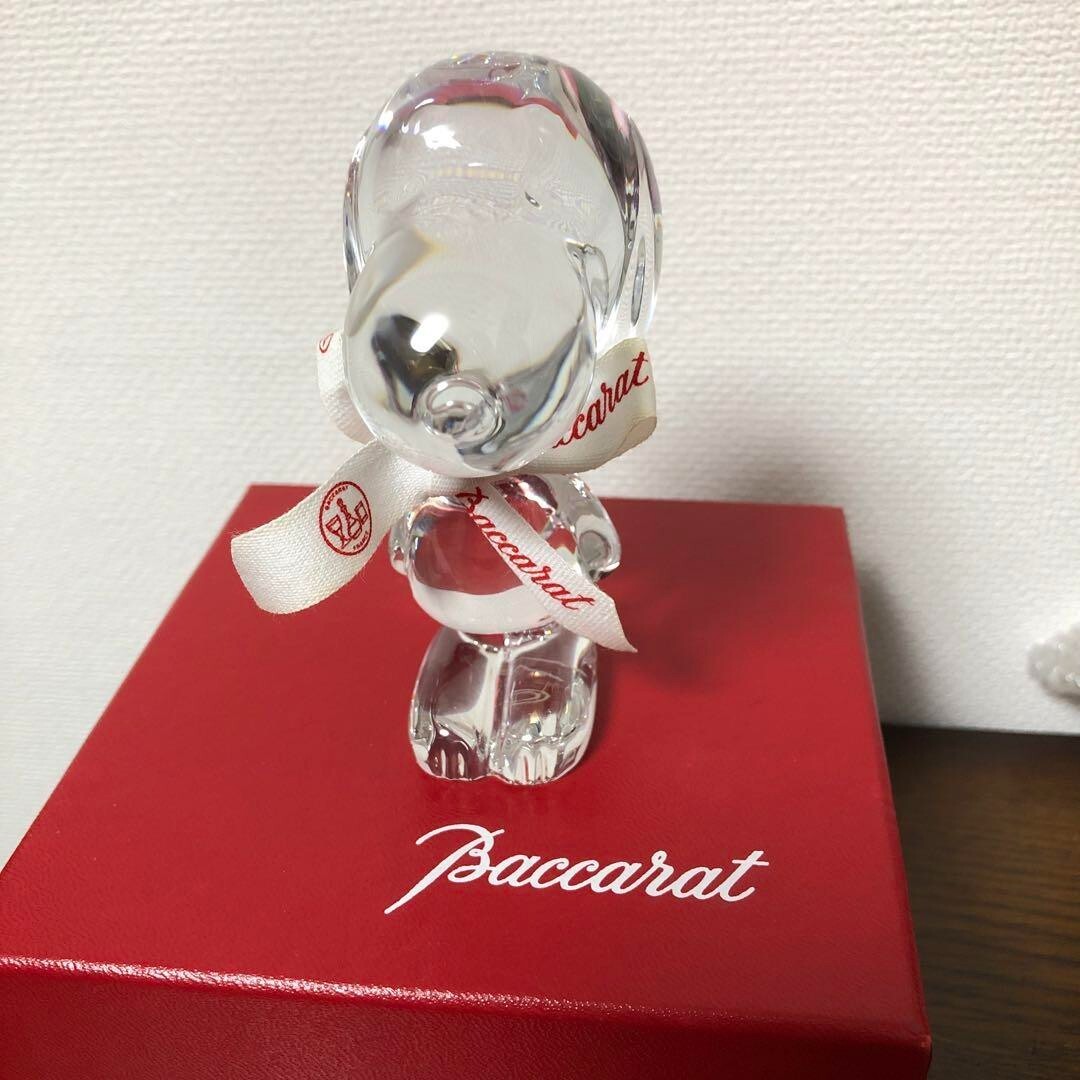Baccarat Cystal Snoopy standing IN RED BACCARAT BOX SET!! | eBay
