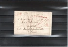 LETTER ENGLAND USED RED STAMP 1825 TAX FOR PARIS FRANCE