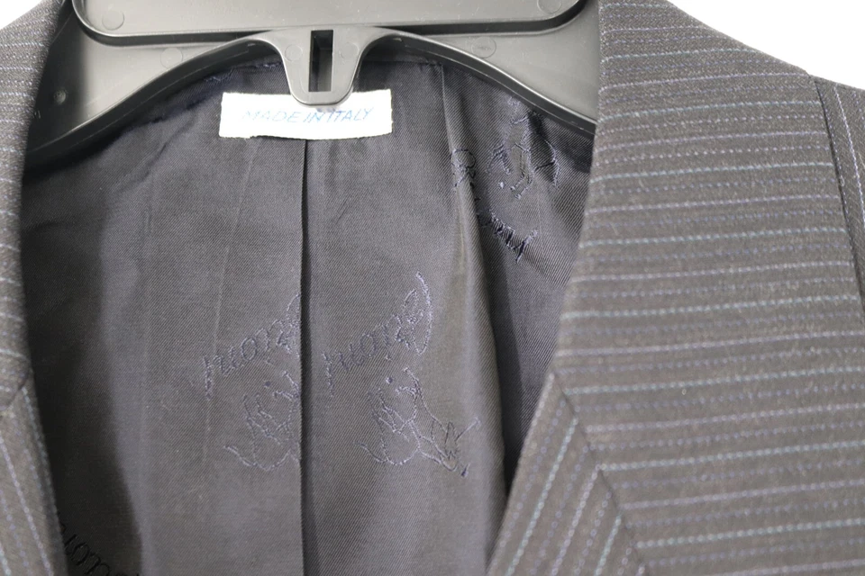 Abrigo Deportivo Brioni Para Hombre 41 Lana Tiberio Doble Pecho Rayas Pico Solapa Ventilada Foto 4 de 4