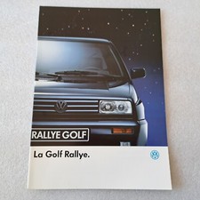 1989 Brochure VW GOLF RALLYE : catalogue de 12 pages en français