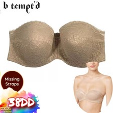 NWD b.tempt'd by Wacoal Women's 38DD b.enticing Strapless Lace Bra 954237 Sand