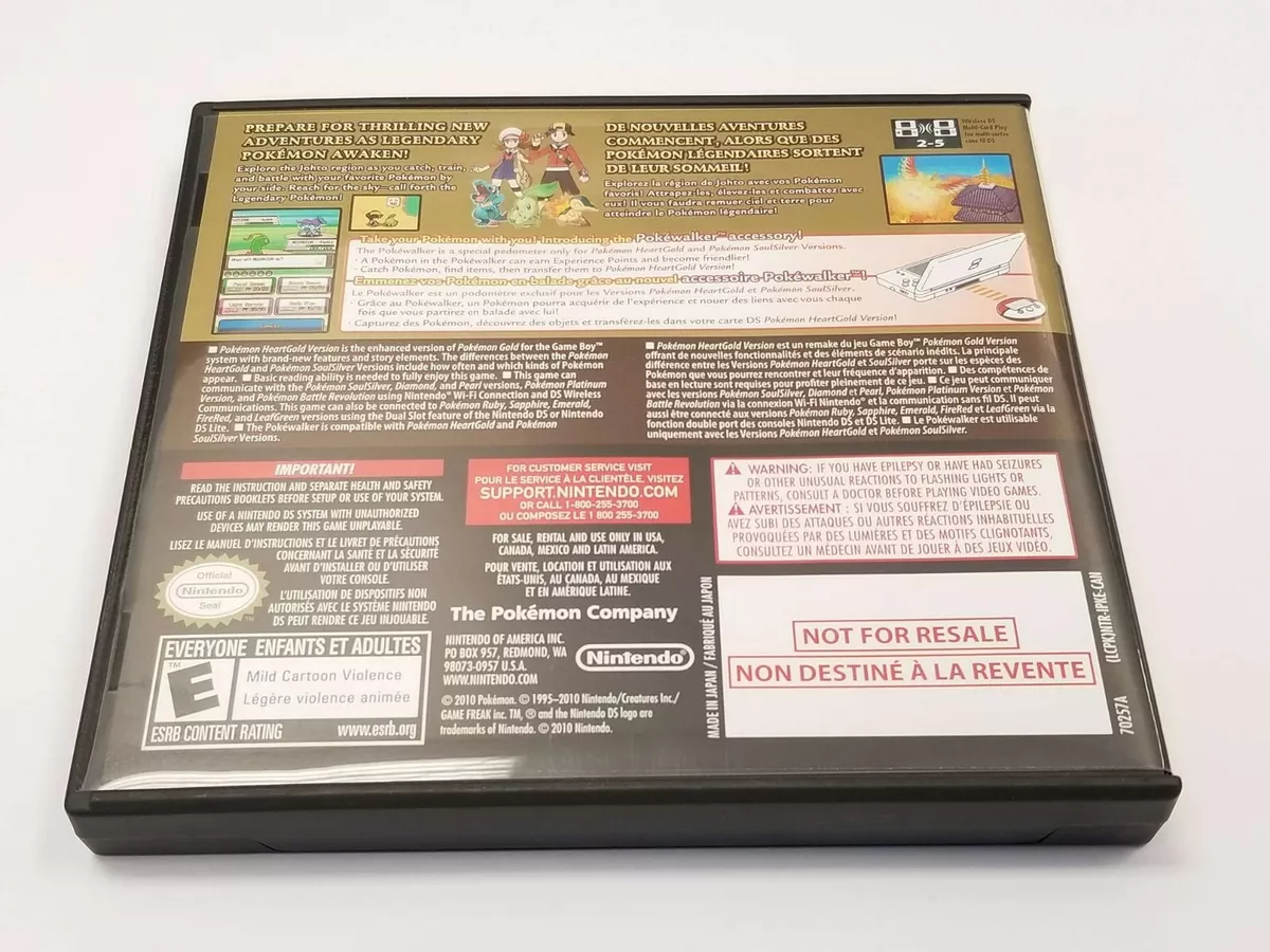 Pokemon Heart Gold Case ONLY!! (DS) *CANADIAN VERSION*