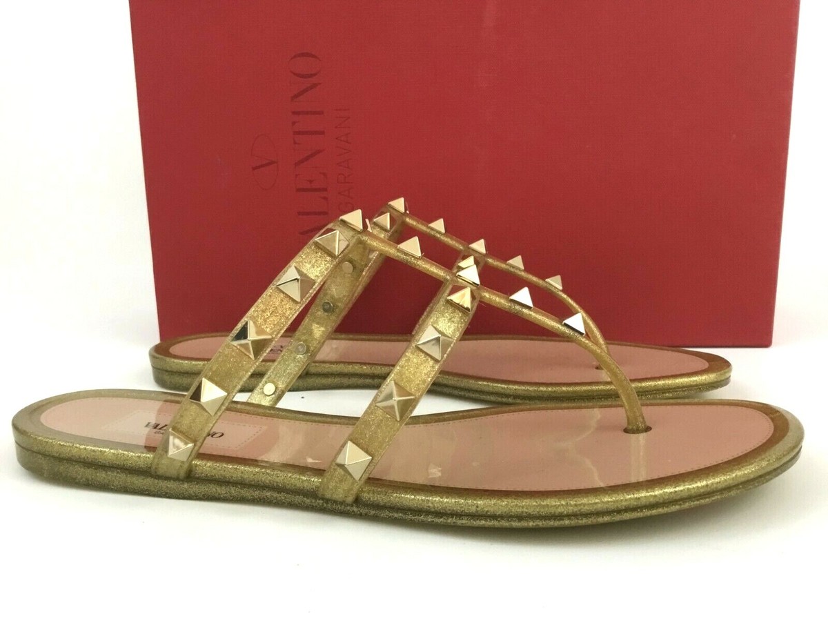 VALENTINO ゴールドエスパドリーユサンダル VALENTINO ゴールドエスパドリーユサンダル VALENTINO ゴールド