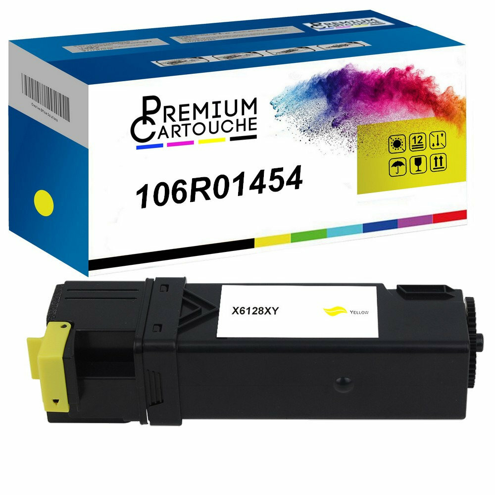 Toner 106R01454 Jaune Compatible Xerox 106R1454 pour Imprimante Laser Bureau