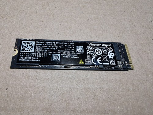 Western Digital SN730 256GB M.2 NVMe PCIe Gen 3x4 Solid State Drive 100% life - Picture 8 of 10