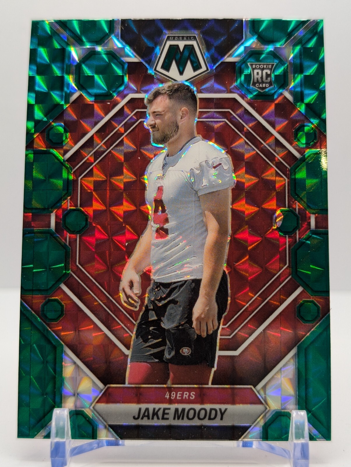 2023 Panini Mosaic - Green Mosaic #326 Jake Moody (RC)