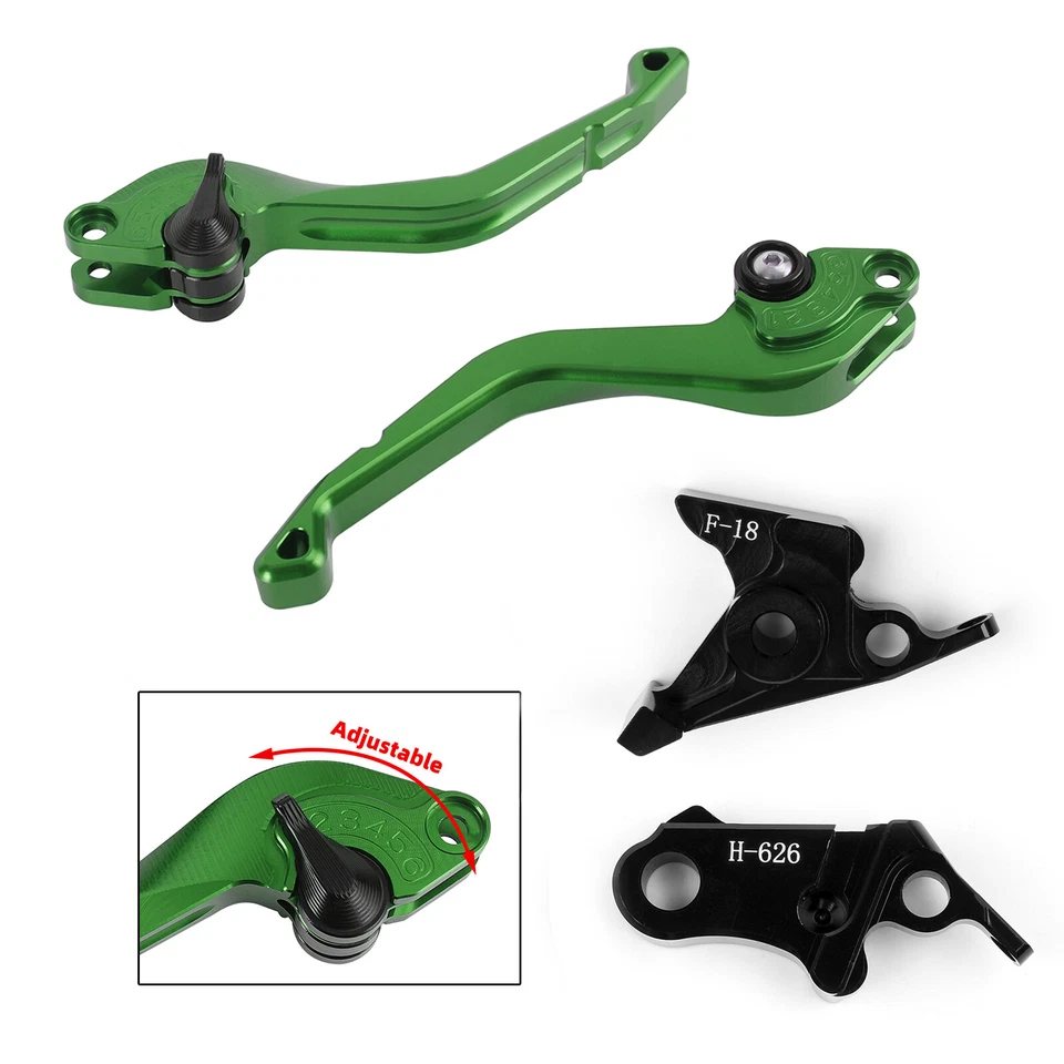 CNC Short Clutch Brake Lever fit for Honda CBR900RR VTX1300 CB400SF VFR400 GRN Foto 3 de 4