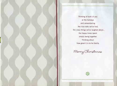 Loving MERRY CHRISTMAS Card FOR BROTHER & SISTER-IN-LAW by Hallmark + Envelope - Picture 2 of 5