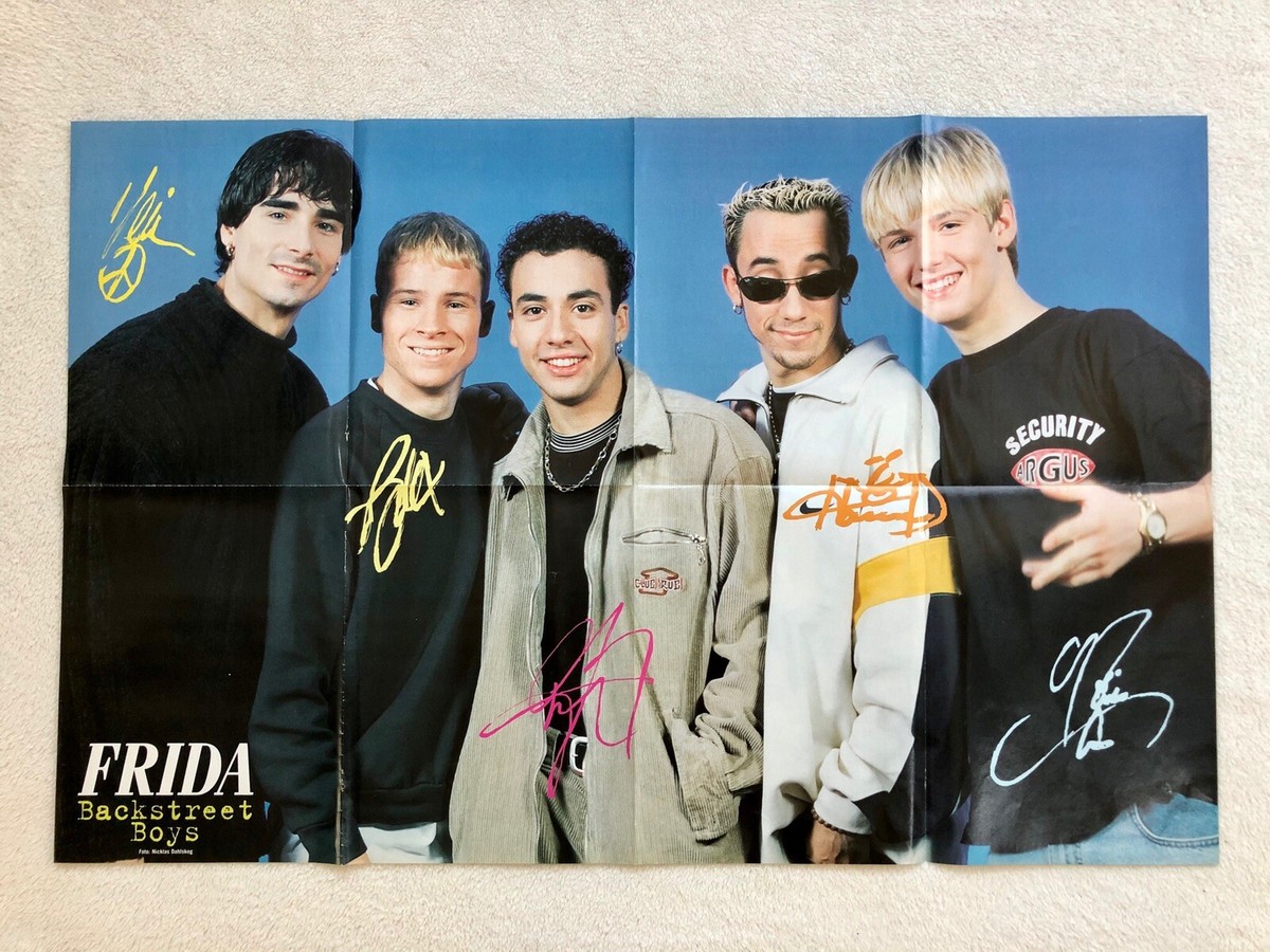 BACKSTREET BOYS 1990s Giant Poster Swedish Music magazine Frida