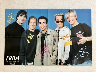 BACKSTREET BOYS 1990s Giant Poster Swedish Music magazine Frida