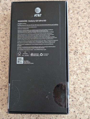 SAMSUNG GALAXY S21 ULTRA 5G ONLY BOX KEY AND INSERTS - Photo 6 sur 6
