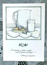VINTAGE 1994 AMONG FRIENDS GREETING CARD - MOTHER'S DAY - MILK AND PRAISE