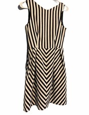 ZARA Woman Basic Collection Black Stripe Neck Flowy Size S