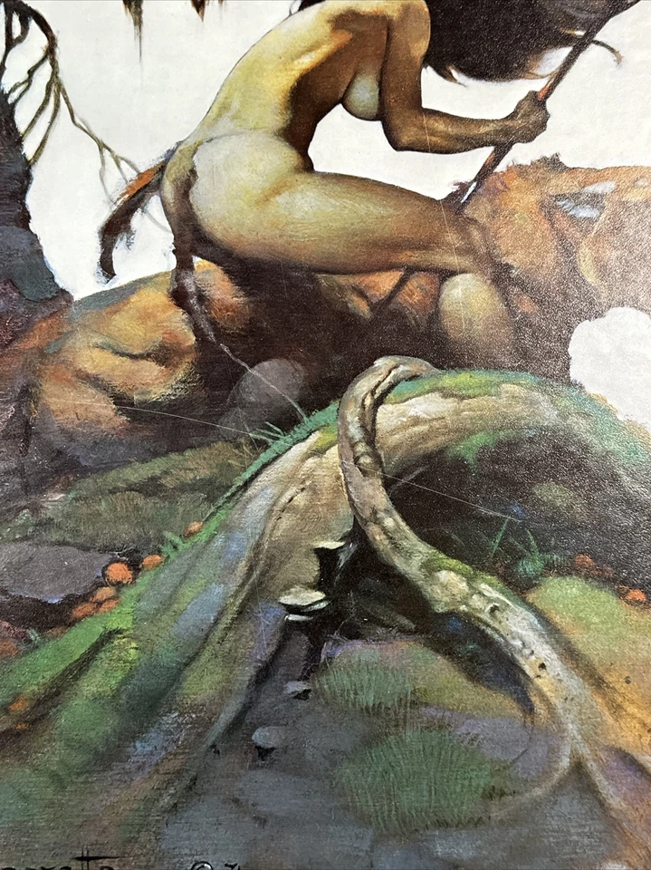 Frank Frazetta SAVAGE PELICIDAR 1974 GraphiCreations Litografía Arte IMPRESIÓN Foto 3 de 4