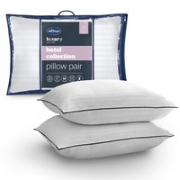 Silentnight Hotel Collection Pillows Luxury Piped 2 Two Pack Quality Soft Bed