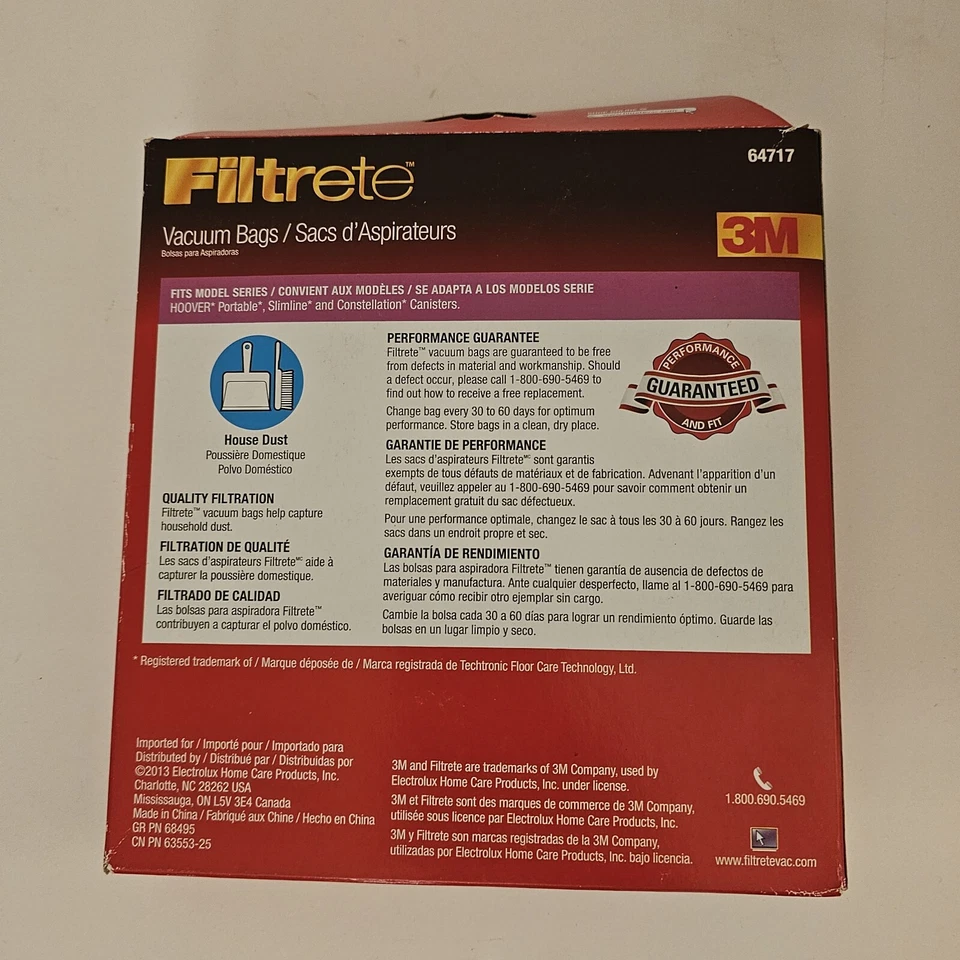 2 Packs 3M Filtrete Eureka MM Micro Allergen Vacuum Bags  Hoover J Bags  6 Bags  - Image 3 of 4