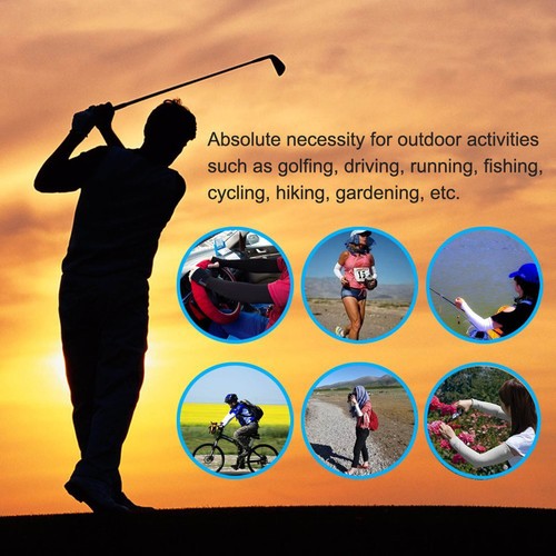 10 Pairs Cooling Arm Sleeves UV Sun Protection Cover Sports Golf For Men Women - Picture 14 of 15