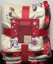 NUEVO CON ETIQUETAS Disney Store 2021 Mickey Mouse Christmas Lodge Throw 60” x 72”����