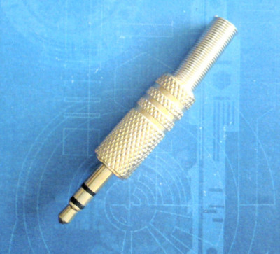 Klinkenstecker Stereo 3,5mm 3Pol Metall-Gold  Donstar zum löten