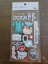 Recollections NURSE NURSE LIFE Scrapbooking Stickers 